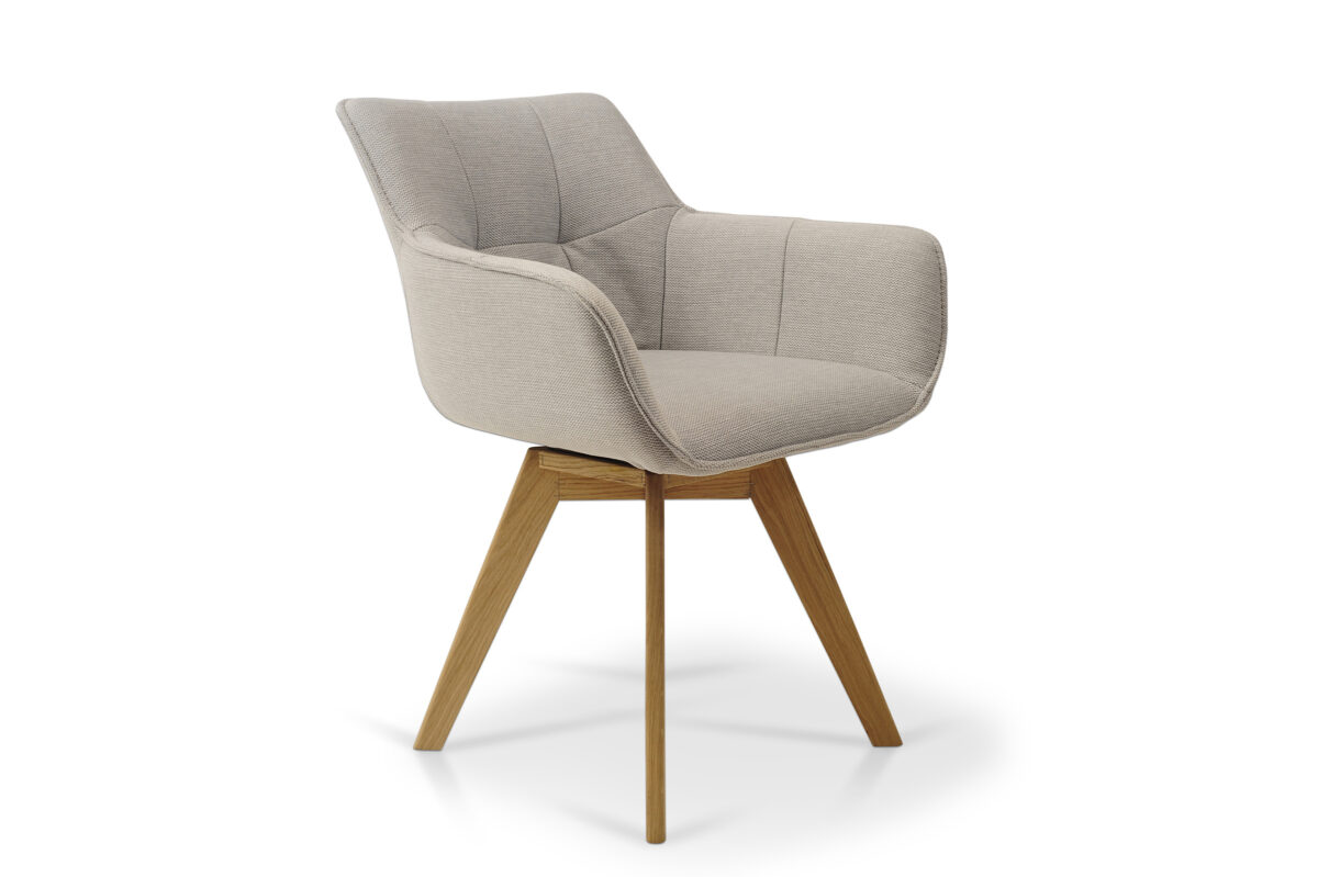 Krzesło K-15 – obrotowe na drewnianej nodze tkanina