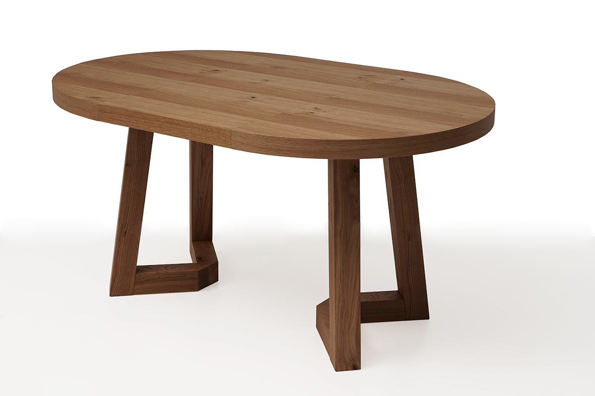 Stół Julian – Okrągły rozkładany z forniru naturalnego