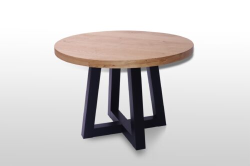 Stół Julian – loftowy, okrągły z możliwością mocnego rozłożenia (3 wkładki)