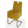 Krzesło Emma 4A – na metalowych płozach z rączką i podłokietnikiem