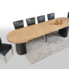 Stół Elipsa – Rozkładany owalny stół 110/90 cm + 4 x 50 cm