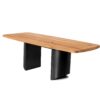 Stół A23 z Blatem z Litego Drewna Dębowego – Kolor Naturalny \ Beczka