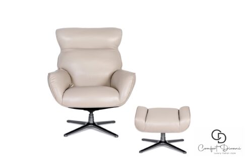 Fotel z podnóżkiem CD1062 – połączenie elegancji i funkcjonalności w jednym meblu