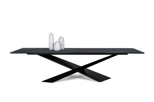 Stół A25 – Elegancki i Stabilny, z Funkcjonalną Metalową Nogą w Czarnym Kolorze