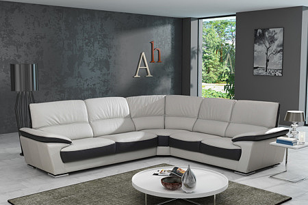 Adria nowoczesna sofa do salonu biała skóra
