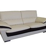 Adria sofa nowoczesna skóra biała jasna