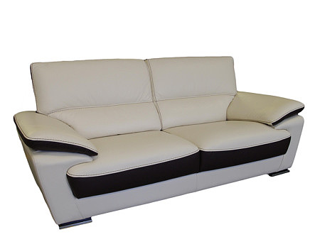 Adria sofa nowoczesna skóra biała jasna