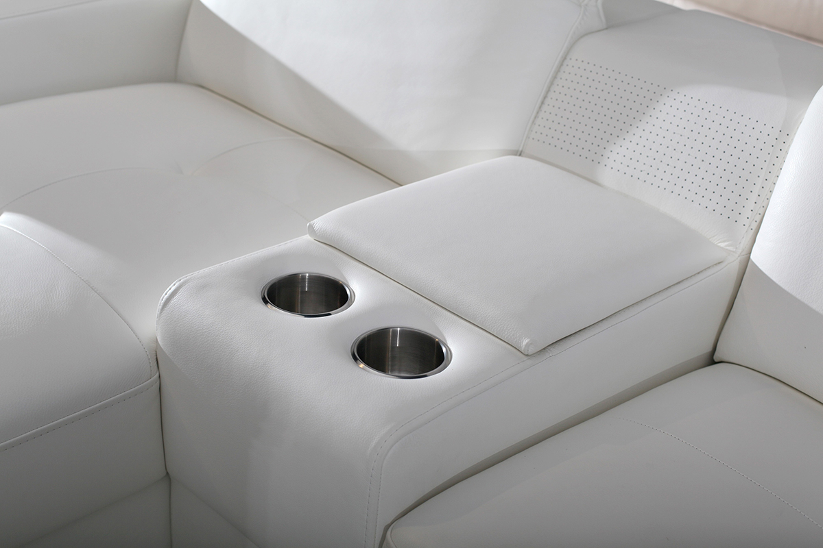 Barek biała sofa uchwyty na napoje