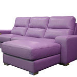 Comfort komplet wypoczynkowy skóra kolor fioletowy