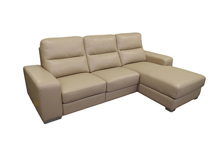 Comfort kreamowa sofa narożnik skórzany