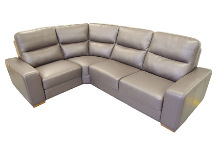 Comfort sofa narożnik szara skóra