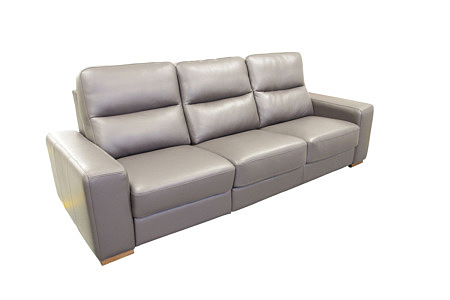 Comfort sofa skórzana szara skóra