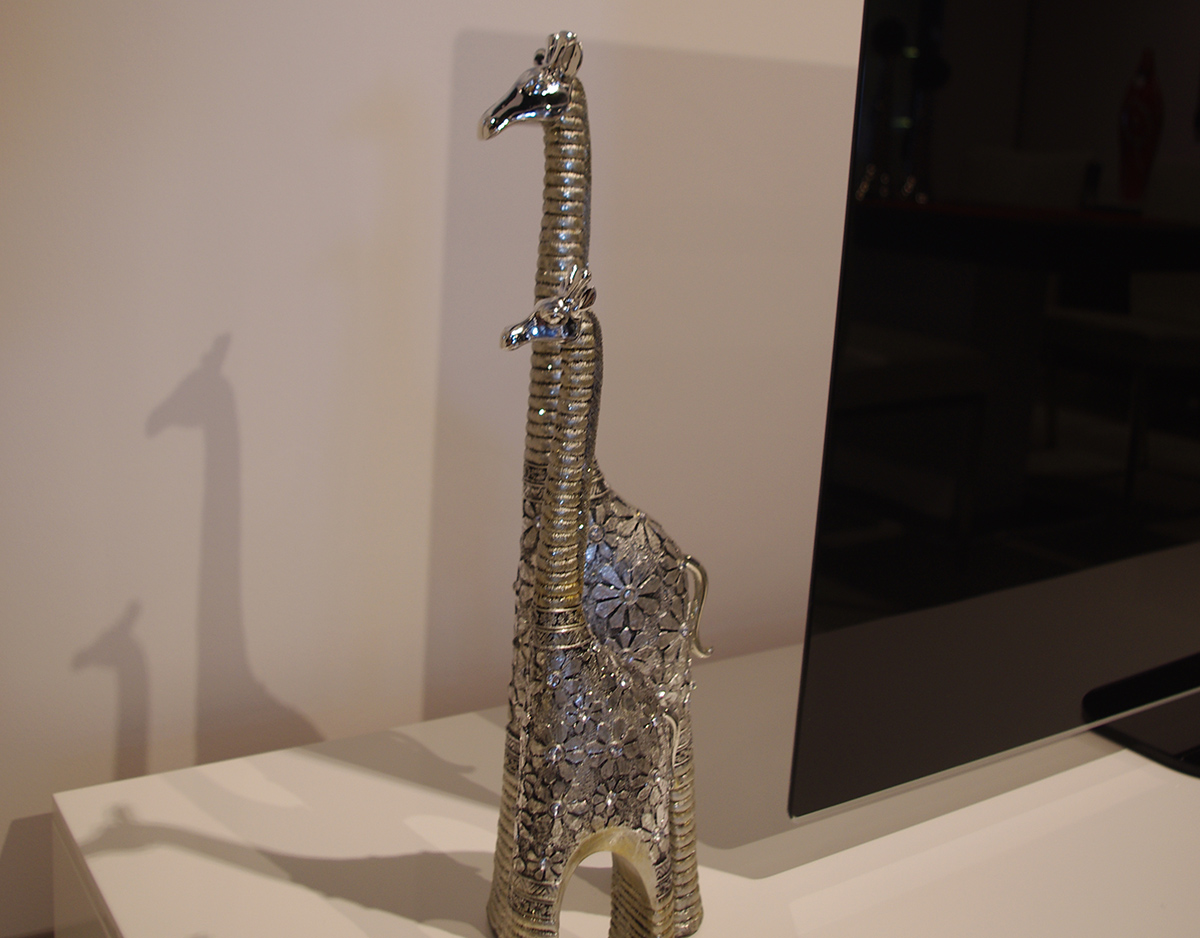 Figurka ozdobna żyrafa metalowa figurka żyrafy