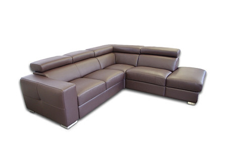 Genesis brązowa sofa skórzana narożnik