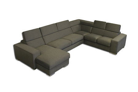 Genesis sofa narożnik tapicerowana ciemnoszara
