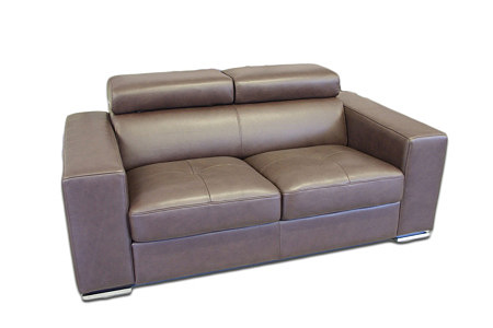 Genesis sofa skórzana dwuosobowa brązowa