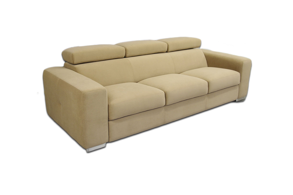 Genesis trzyosobowa sofa z zagłówkami obicie carabu