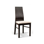 Jasiek krzesło drewniane czarne siedzisko białe