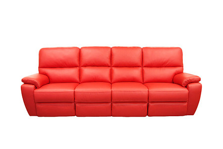 Marco czerwona nowczesna sofa skórzana
