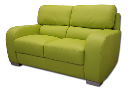 Sara2 zielona sofa skórzana dwuosobowa