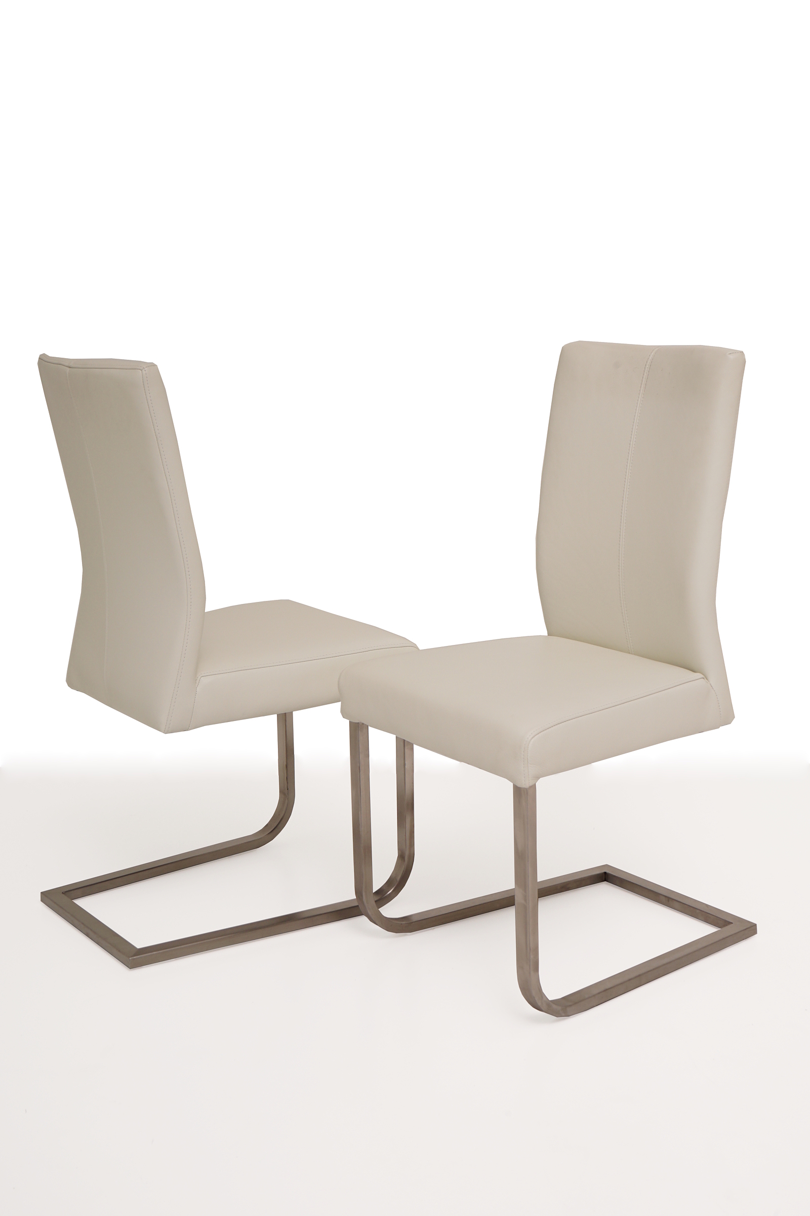 Skip3 białe nowoczesne krzesło na metalowej płozie