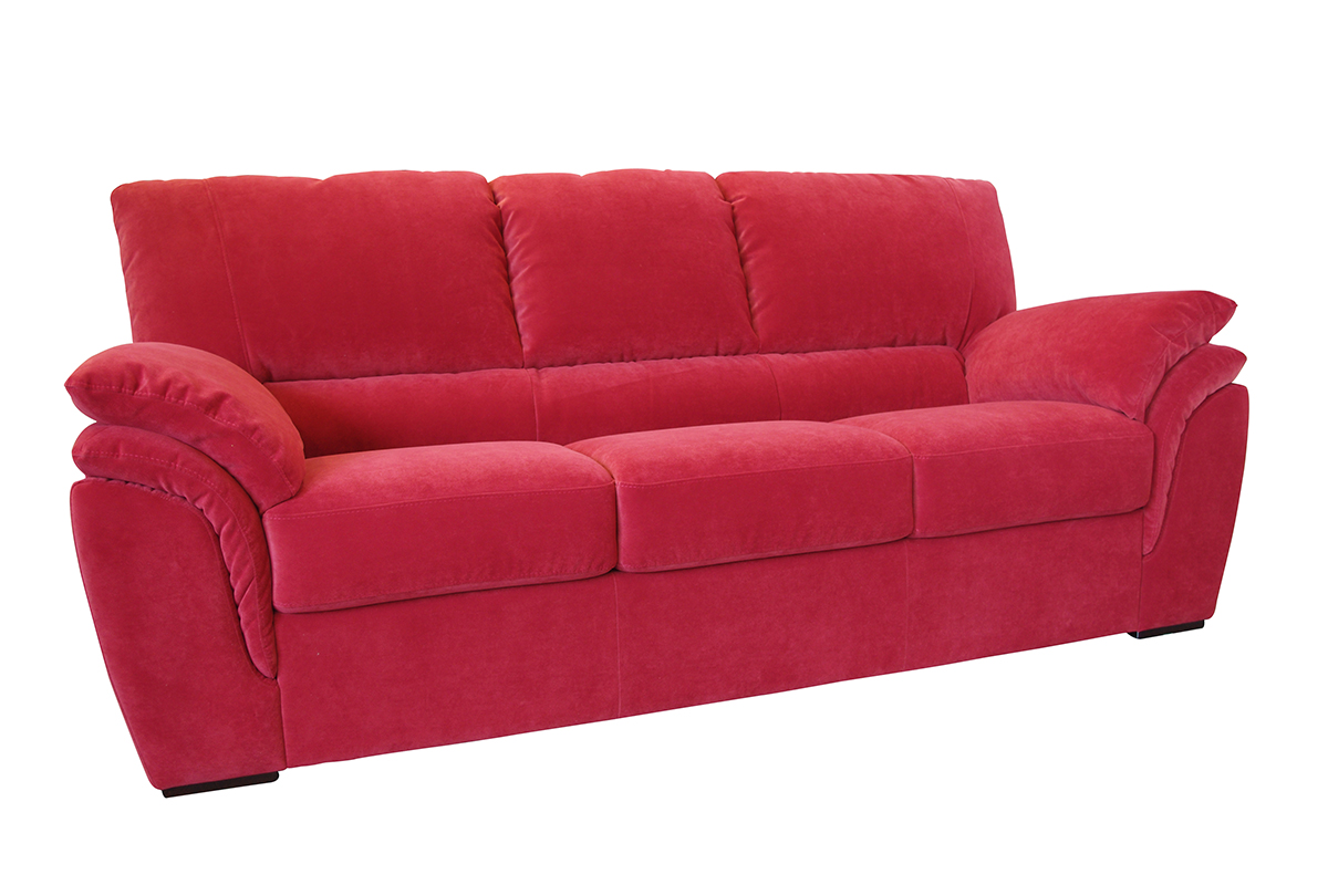 Soft czerwona sofa tapicerowana