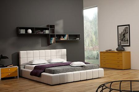 Torino nowoczesne łóżko do sypialni z zagłówkiem