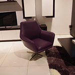 Twist nowoczesny skórzany fotel obrotowy do salonu