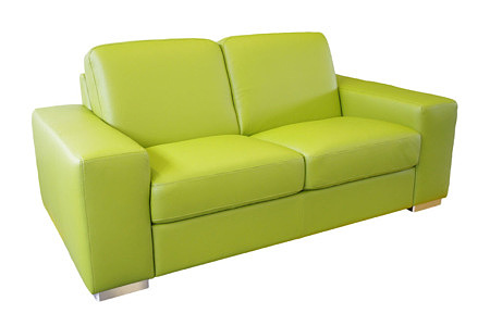 Vesta nowoczesna sofa z zielonej skóry