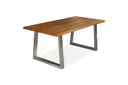 Mamut drewniany stół na metalowych nogach do jadalni