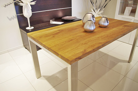 Masywny stół dębowy lite drewno metalowe nogi
