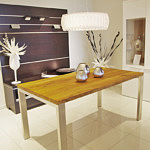 Nowoczesny stół dębowy z litego drewna