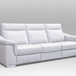 Elegancka biała sofa 3 siedziska, z trzema siedziskami, sofa klasy premium