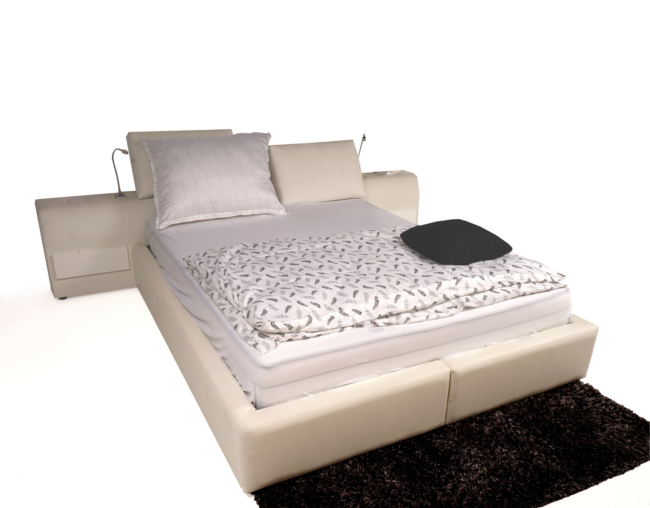 Onex białe łóżko z lampkami do czytania