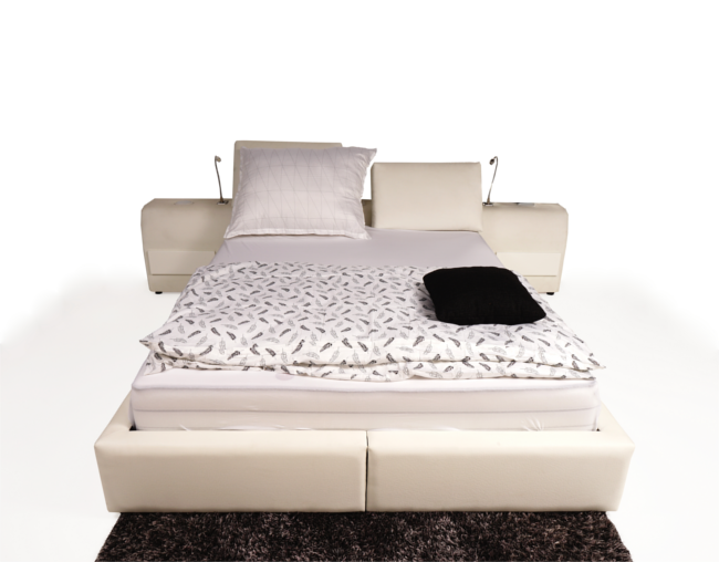 Onex białe wygodne duże łóżko do sypialni