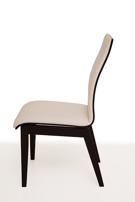 Belissa krzesło do jadalni z ergonomicznym oparciem białe czarne