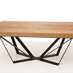 A3 ekskluzywny stół z metalowymi nogami i drewnianym blatem