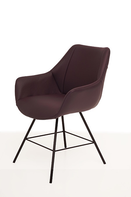 Carmen2 brązowe Krzesło kubełkowe nowoczesne