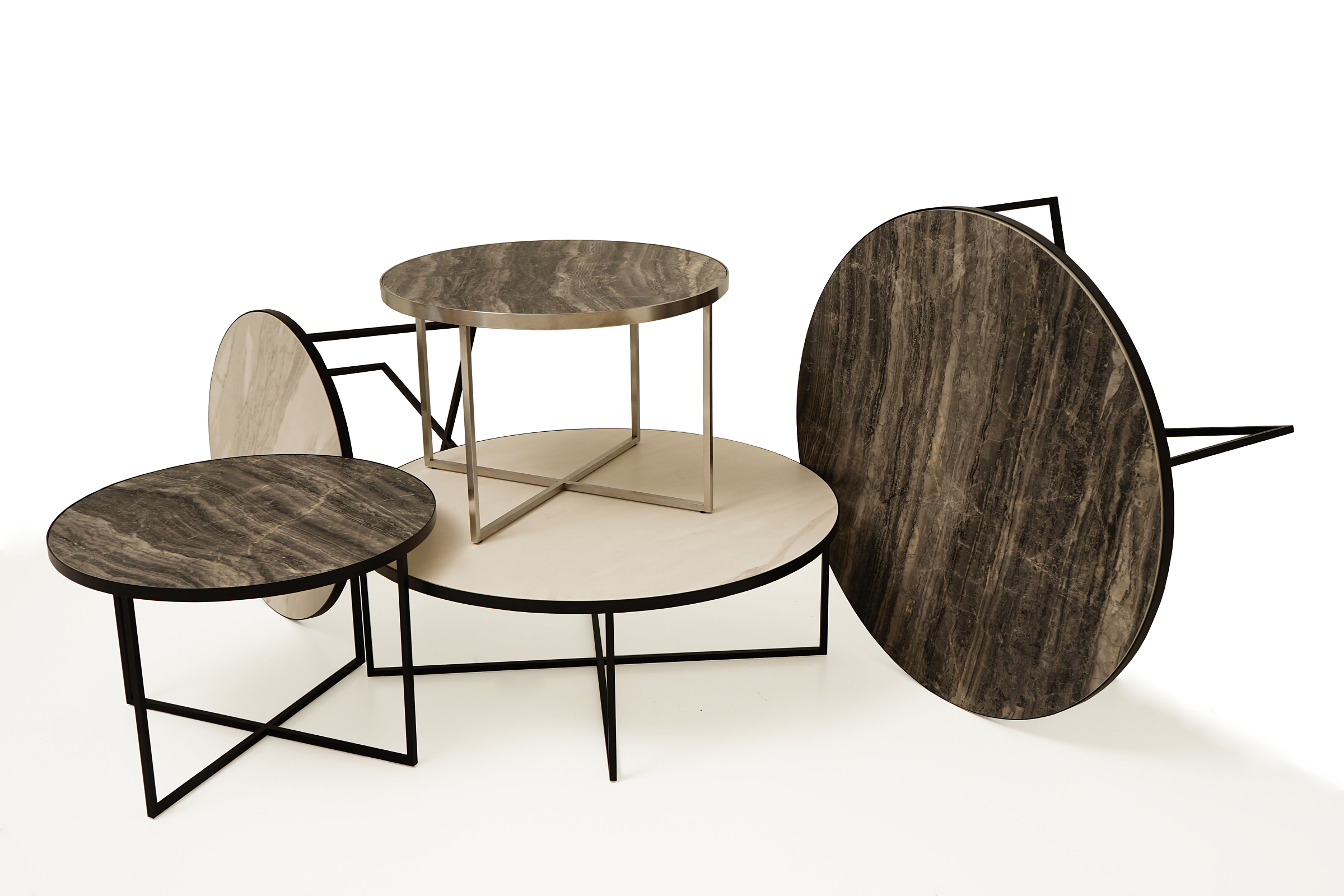 LB6 ławy i stoliki kawowe różne kolory blatów ze spieku metalowa rama