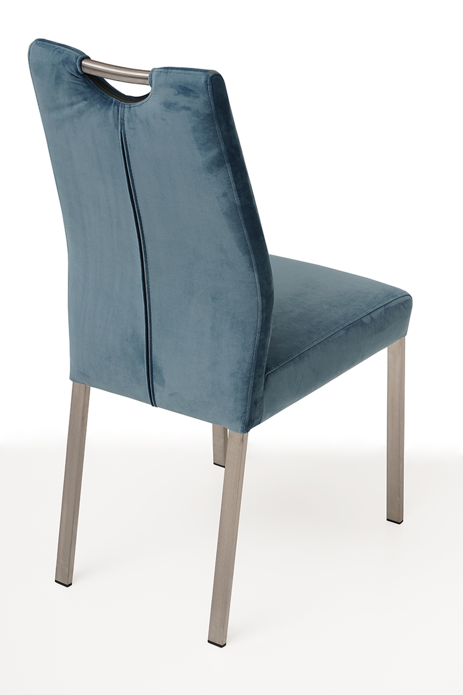 Nowoczesne krzesło tapicerowane na metalowych nogach 4