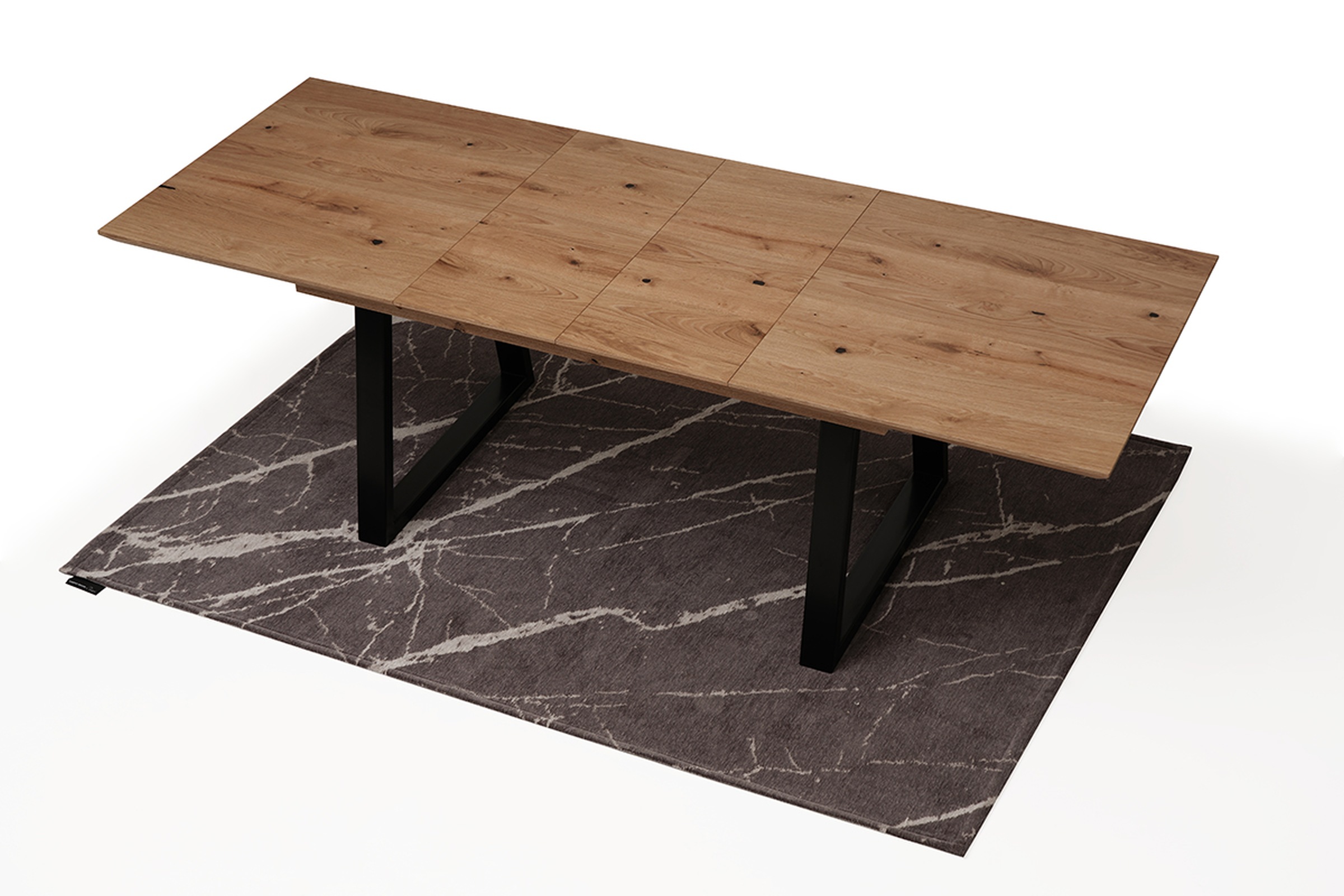 Roskładany stół z metalowymi nogami z drewnianym blatem4