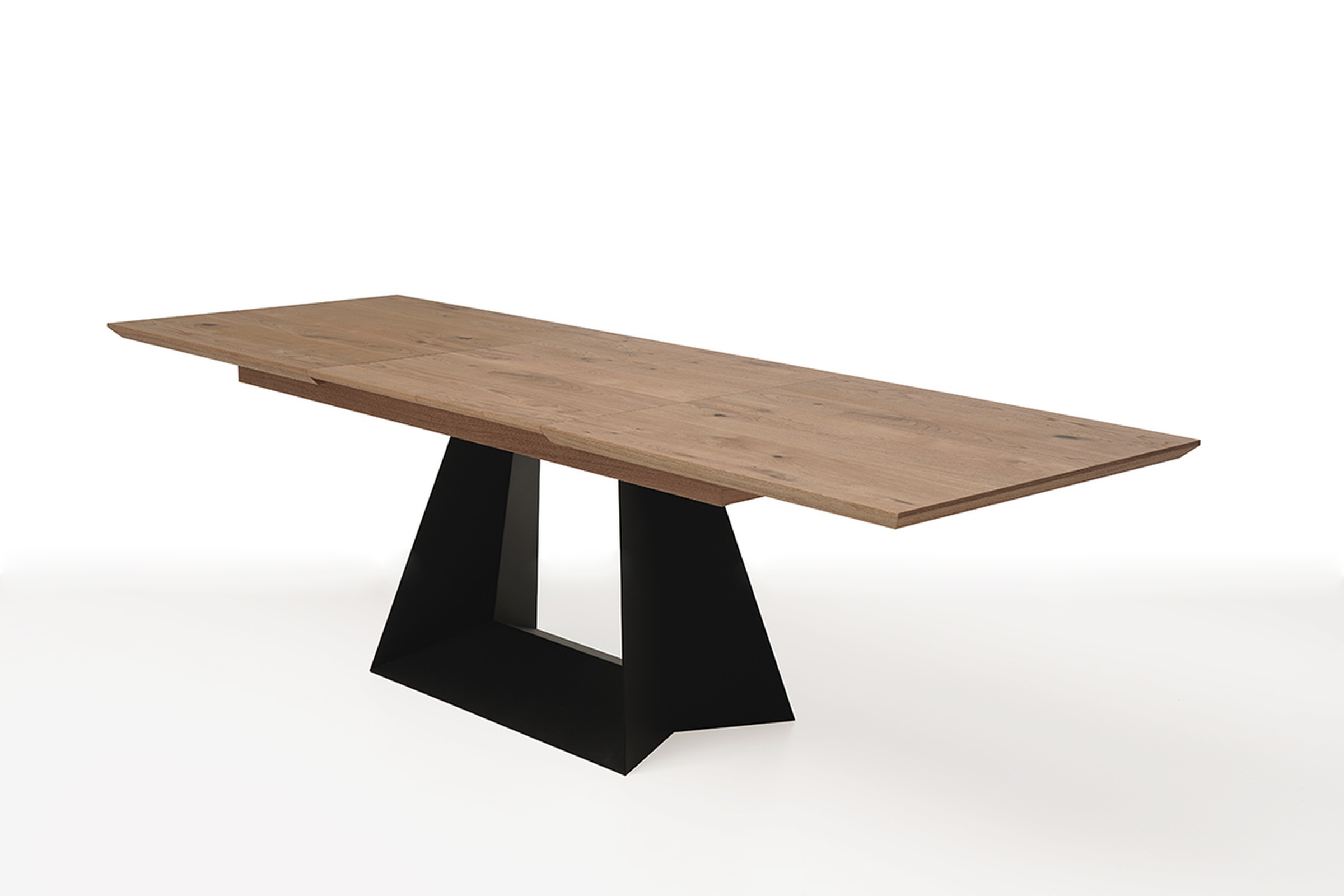 Rozciągany stół z drewnianym blatem z metalowymi nogami7