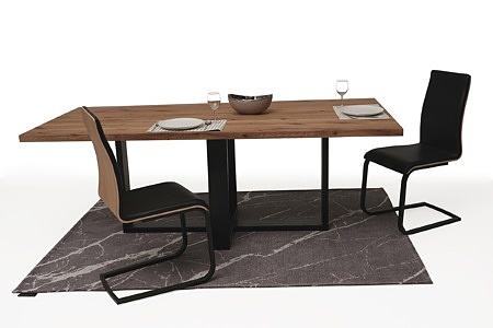 Stół z metalowymi nogami z blatem z drewna04
