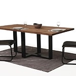 Stół z metalowymi nogami z blatem z drewna05