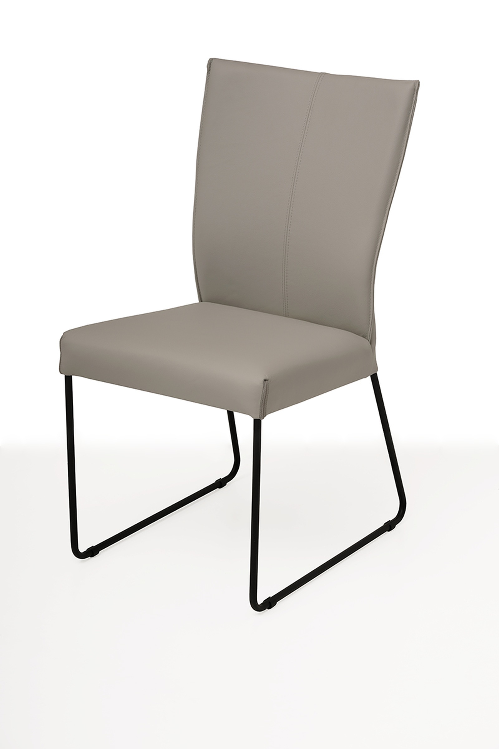 Tapicerowane krzesło z metalowymi płozami 12