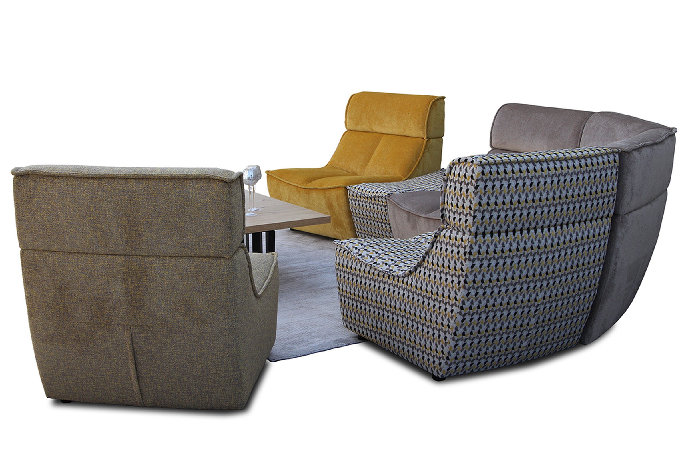 Viva - sofa modułowa z możliwością postawienia na środku salonu i pokoju dziennego