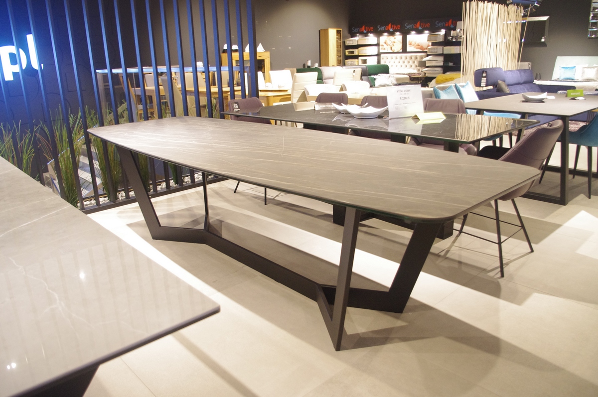 Designerski duży stół nierozkładany styl industrial