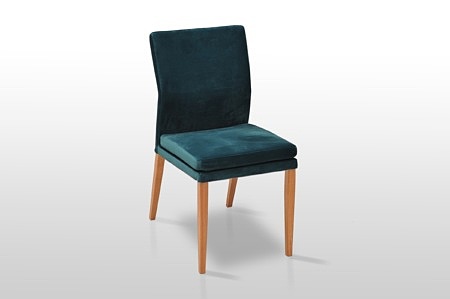 Krzesło katy 1 w materiale aksamitnym nowość nowoczesna forma niebieski