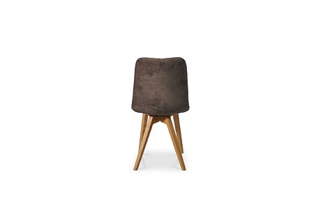 Nowoczesne krzesło z materiału na drewnianych nogach. Krzesła Loftowe
