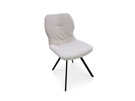 Stylizowane krzesło do eleganckiej jadalni minimalistyczne czarne nóżki